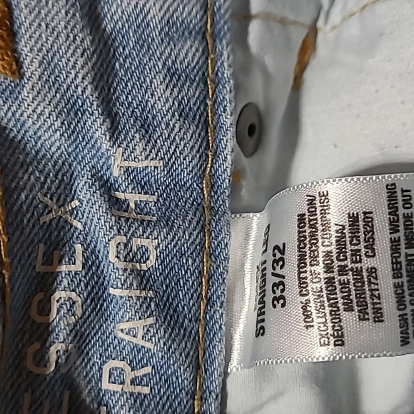 AER0POSTALE ESSEX STRAIGHT DISTRESSED DENIM JEAN - Picture 7 of 14